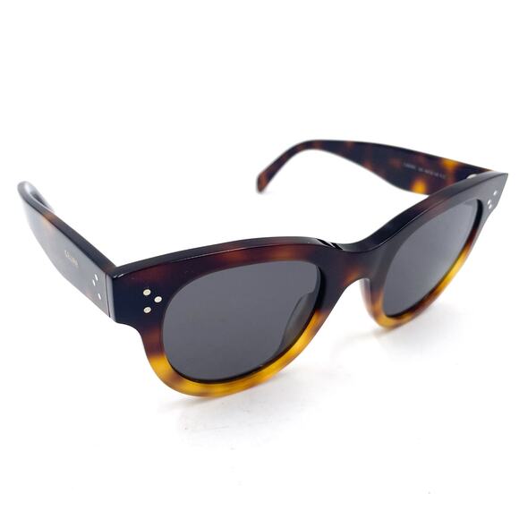 Celine Tortoise Shell Sunglasses Round Havana Gray Acetate Frame CL4003IN - Picture 2 of 11